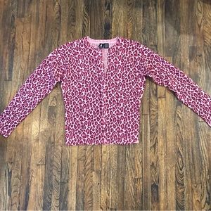 Pink Leopard Cardigan